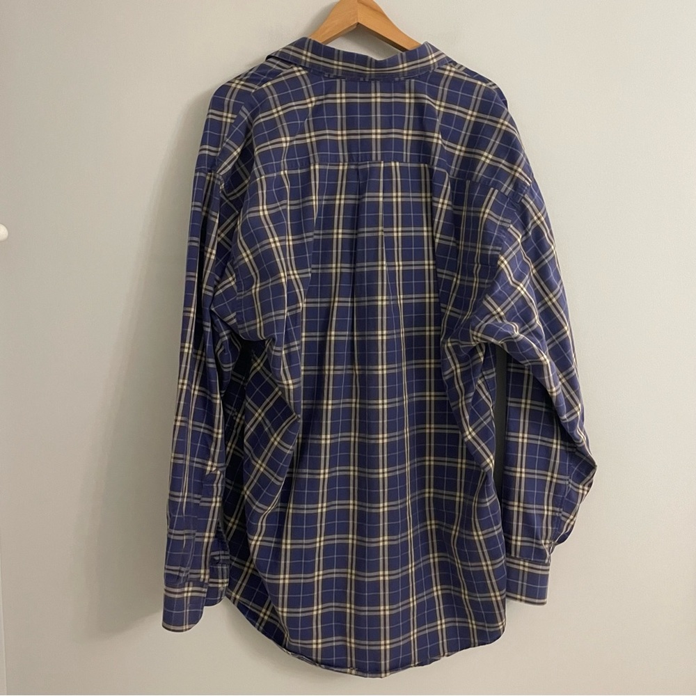 Burberry Blue and Yellow Plaid Dress Shirt - Picture 7 of 8